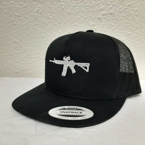 M4 Carbine Rifle Flat Bill Trucker Snapback - Picture 2 of 5